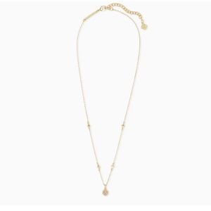 Kendra Scott Nola Gold Pendant Necklace In Iridescent Drusy